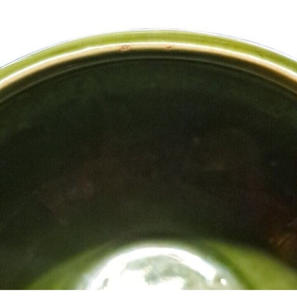 Royal Haegar MCM Green EARTH WRAP Textured Round Planter Brown Orange Cottage - Picture 3 of 12